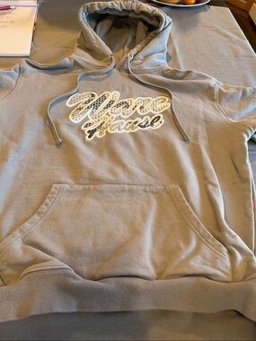Wavehouse Taupe Pullover Hoodie with Logo Tag